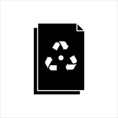 Recycled Paper icon. Vector illustration for web design. Isolated on white background.