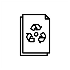 Recycled Paper icon. Vector illustration for web design. Isolated on white background.