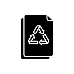 Recycled Paper icon. Vector illustration for web design. Waste paper recycling icon. Separate recycling for paper.