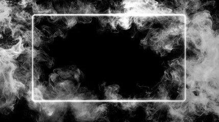 black and white jets of rainbow steam spreading dynamically on a dark black background, vibrant and abstract, detailed misty texture, vivid color gradients transitioning seamlessly
