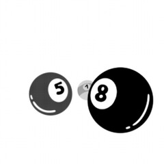 Pop art billiard balls