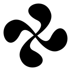 Basque Cross Lauburu Lauborou Eusko icon black color vector illustration image flat style