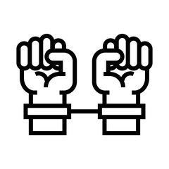 Arrest  vector icon
