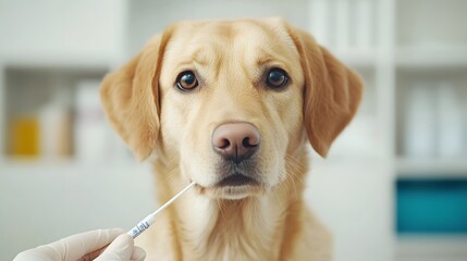 Veterinary Examining Pet During Health Check-up with Owner Observing