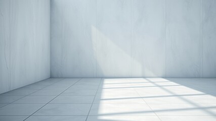 Empty Room with Light Streaming Through Window, Ideal for Product Placement or Design Presentation