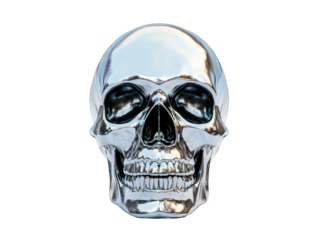 Isolated Chrome Skull