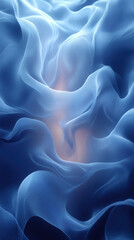 Obraz premium Soft curves in pastel blue gradient create serene and calming atmosphere, evoking feelings of tranquility and fluidity. gentle waves of fabric like textures enhance visual appeal