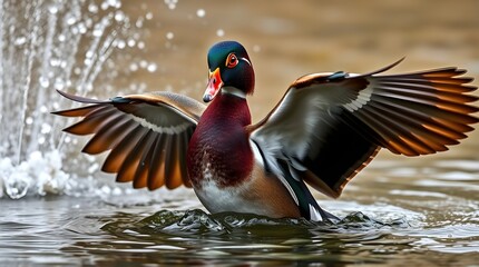 Obraz premium duck in the water