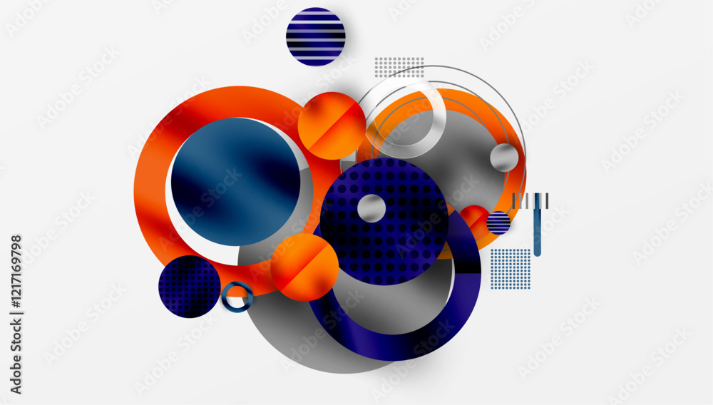 Poster Abstract background - layered geometric shapes with smooth gradients and transparency