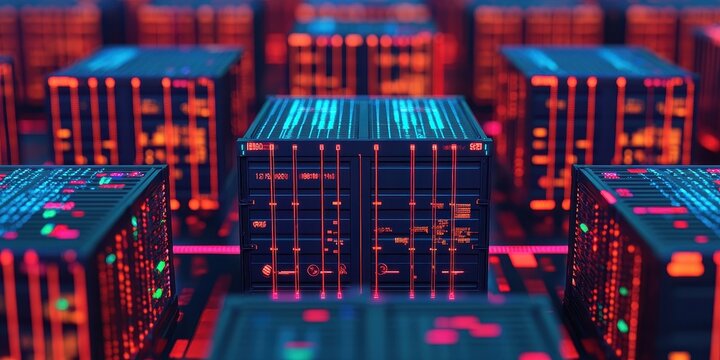Brightly Colored Data Servers in Digital Environment
