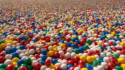 Obraz premium Colorful Scattered Dots Seamless Fun Confetti Pattern in High Resolution