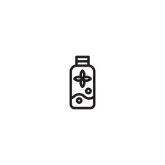 Natural oil bottle icon. Herbal oil symbol. Plant extract oil bottle icon. Natural essence container. Minimalist oil bottle.
