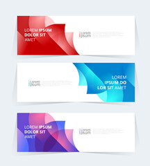 Geometric banner design with Vector presentation template.