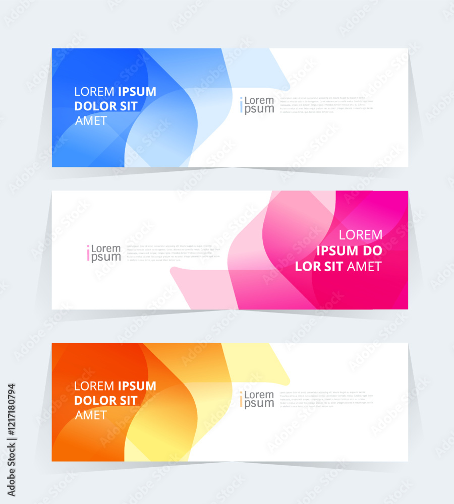Wall mural geometric banner design with vector presentation template.