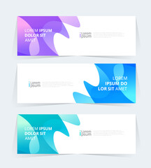 Geometric banner design with Vector presentation template.