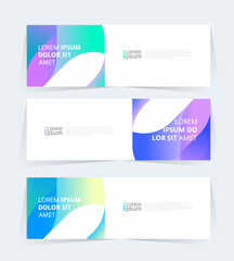 Geometric banner design with Vector presentation template.