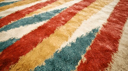 Playful Zigzag Design in Vibrant Colors on High-Quality Surface