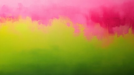 Fototapeta premium Abstract pink, yellow, and green watercolor wash background.