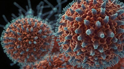 Obraz premium 3D Rendered Illustration of a Virus – Microscopic Pathogen Visualization