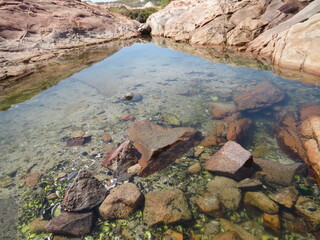 rocky coast of the sea