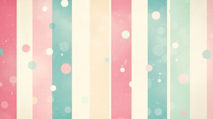 Pastel stripes background with bokeh circles.
