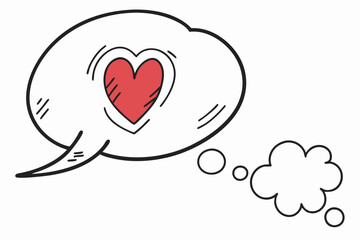 heart with bubble
