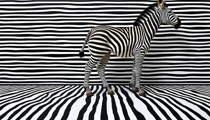  Abstract Style: “ Abstract image of a zebra with bright colors and geometric shapes, accentuating its black and white stripes.”