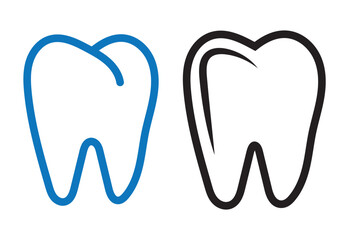Tooth shape symbol vector icon