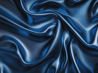Fototapeta premium Shiny Blue Fabric Close Up