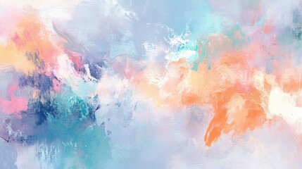 Fototapeta premium An imaginative arrangement of soft pastel shapes, creating a vibrant abstract background that evokes feelings of calmness and artistic expression