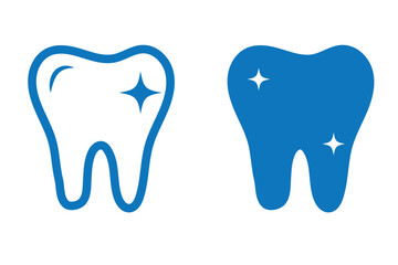 Tooth shape symbol vector icon