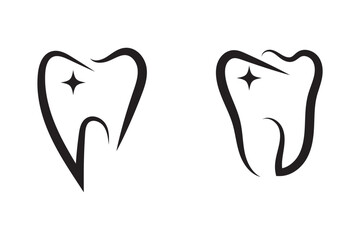 Tooth shape symbol vector icon