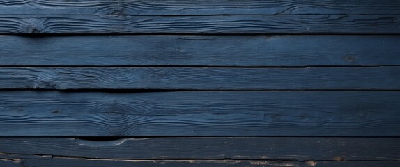 Obraz premium Dark Blue Weathered Wooden Planks Background Texture.
