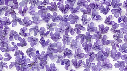 Fototapeta premium Lavender flowers in heart shapes texture