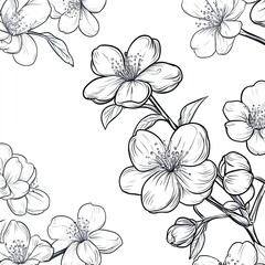 Blossoming Cherry Trees in Spring Soft Pink Petals and Gentle Breeze