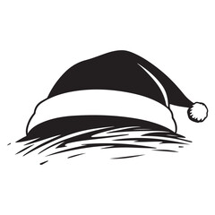 Holiday Cheer in a Sleek Santa Hat Vector