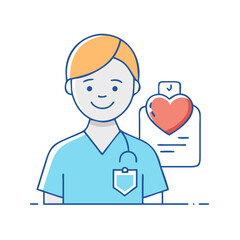 hospital volunteer icon, hospital volunteer vector illustration-simple illustration of hospital volunteer, perfect for hospital volunteer logos and icons