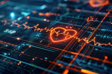 Monitoring cardiac health in elderly individuals using ECG and heart diagnostics.