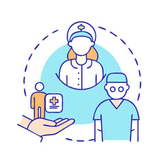 patient care assistant icon, patient care assistant vector illustration-simple illustration of patient care assistant, perfect for patient care assistant logos and icons