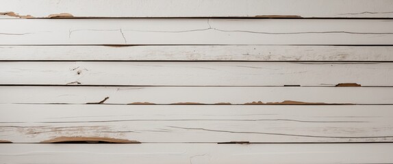 Obraz premium Wooden background with textured white wood planks for rustic designs and creative mockups.