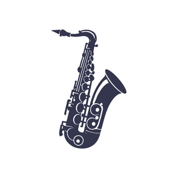 recommend clip art: Saxophone Musical Instrument silhouette Design Template Illustration