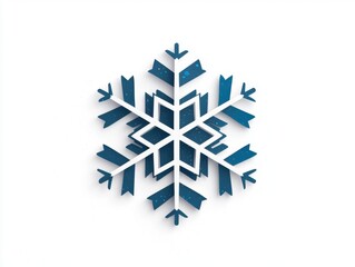 Stylized blue snowflake design featuring intricate geometric patterns, perfect for winter-themed projects, holiday graphics, or cool aesthetic backgrounds.