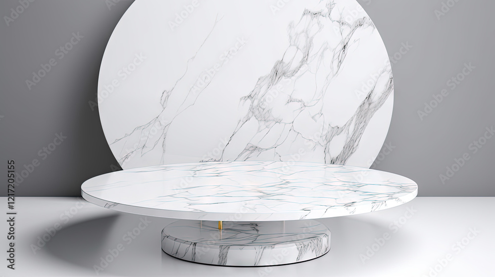 Poster 3d pedestal for a product display. podium scene shot with geometric platform. generated ai
