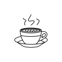 Cappuccino Cup Outline Icon.