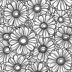 Whimsical Daisy Chain Pattern Simple Elegant Design for Branding and Websites