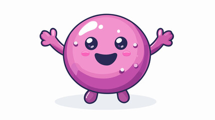 Fototapeta premium Cute Happy Kawaii Pin Cushion with Wide Open Arms in Center