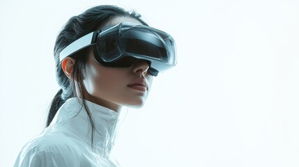 Woman Wearing VR Headset