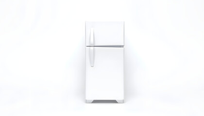 Refrigerator isolated on a white background, origami