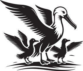 Fototapeta premium bird style silhouette victor design with white background. 