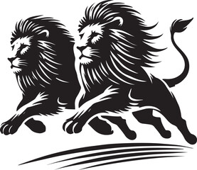 running ion silhouette victor design with white background. 